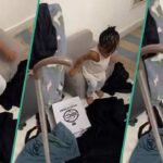 “Trouble Dey Sleep, You Go Wake am”: Little Girl Angrily Throws Down Mum’s Clothes from Her Chair