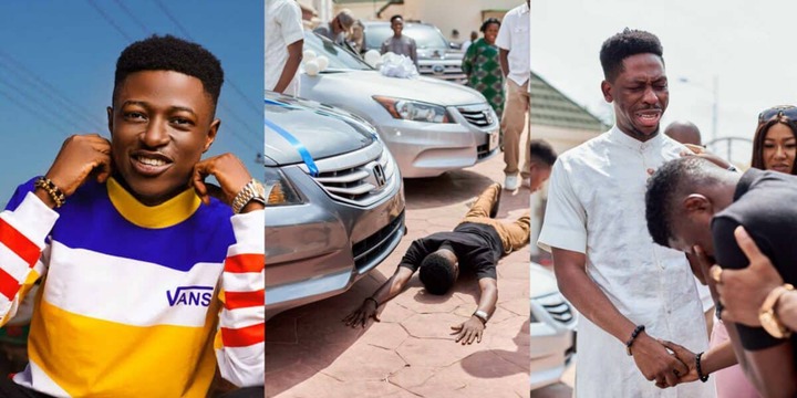 Music artist, Godfrey Gad overjoyed as Moses Bliss gifts him a car