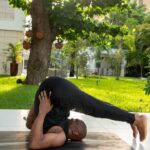 Photos: Tony Elumelu’s Yoga Session Causes Stir on Twitter, Nigerians React