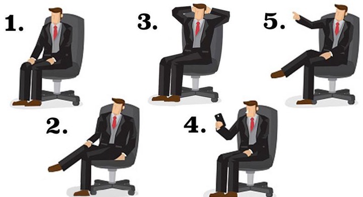 What a man’s sitting position says about his personality