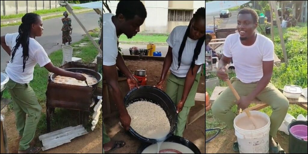 NYSC Couple Shares Inspiring Story of Their Akara Business in UI (Photo)