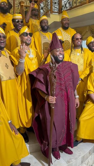 Check Out Davido And Groomsmen Outfits For His Wedding (Video)