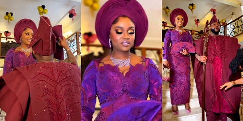 First Video of Chioma in Her First Outfit for Her Wedding