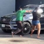 Lady Smashes Boyfriend’s Car For Allegedly Cheating On Her (Video)