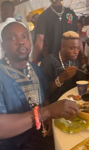 Victor Osimhen Storms Davido’s Wedding With VeryDarkman (Videos)