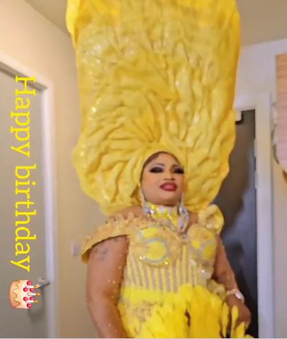 Nigerian Woman’s Head Gear On Her Birthday Breaks The Internet (Video)