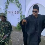 BBNaija’s Ike Onyema Spark Reactions As He Arrives Davido’s Wedding With A Soldier (Video)