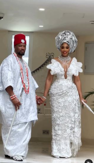 Nollywood Actress, Sharon Ooja Finally Unveils Husband’s Face As They Tie The Knot (Video/Photos)