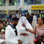 Surprise, Excitement As Nigerian Couple Takes Wedding Vows At Lagos Airport (Photos)