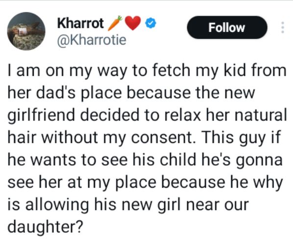 South African Woman Laments After Her Baby Daddy’s New Girlfriend Retouched Their Daughter’s Natural Hair Without Her Consent