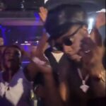 Burna Boy Storms The Club With His Parents On His Birthday (Video)