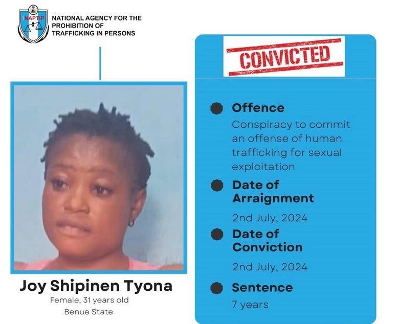 Benue State Woman Sentenced To 7 years Imprisonment For Attempted S3x Trafficking