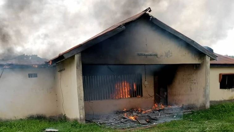 INEC Office Burnt Down By Protesting Youths In Benue