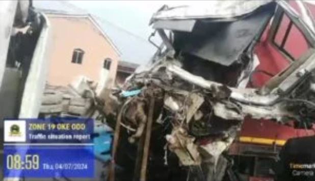 LASTMA Rescues Driver With Broken Legs In Lagos Truck Collision