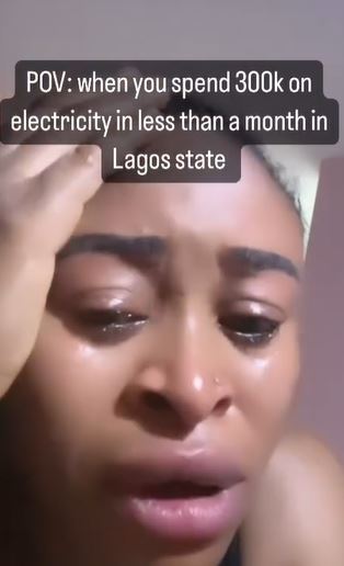 Actress Sarah Martins Break Down In Tears After Spending N300K On Electricity Bill In Less Than One month (Video)