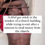 Man Attempting to Break Into Church to Steal Money Gets Stuck (Video)