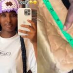 Nigerian Lady Shares Video Of Her Using Sewing Tape To Equally Measure Bread To Avoid Fight With Sister