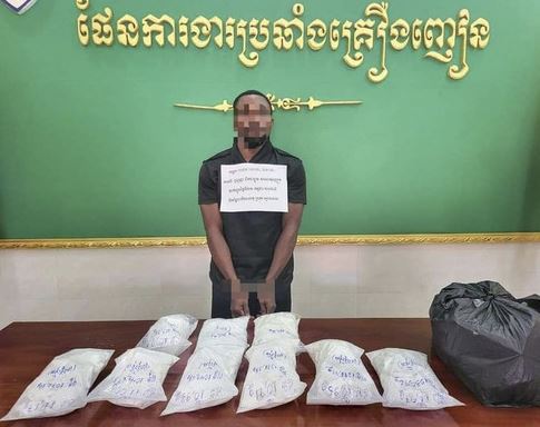 Nigerian Man Arrested With Nearly 10 kg Of Heroin And Meth In Cambodia