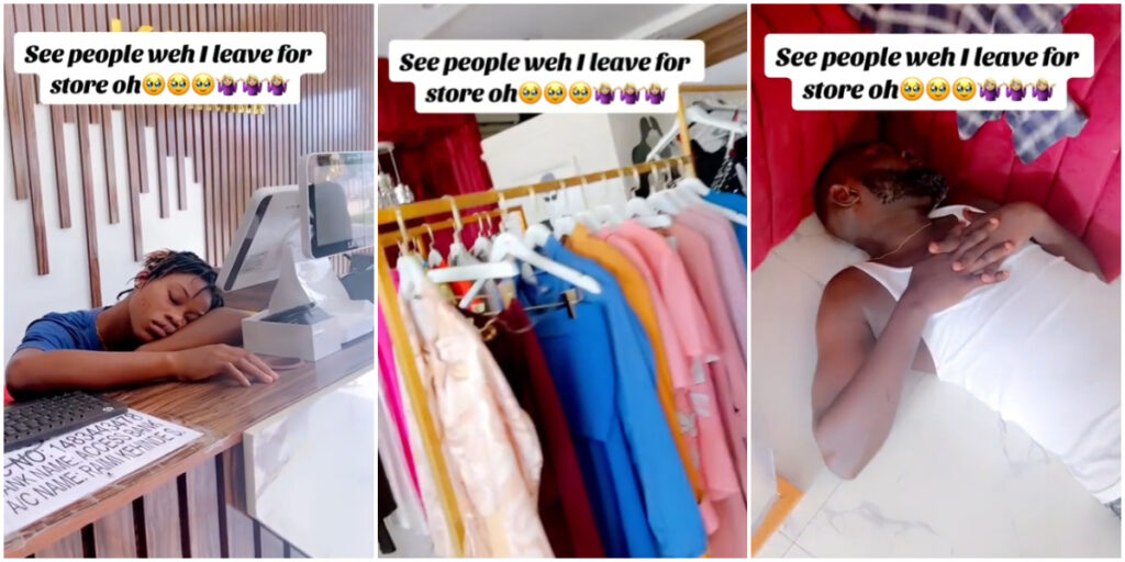 Boss Stunned To See All Her Employees Asleep in Multi-million Naira Clothing Store