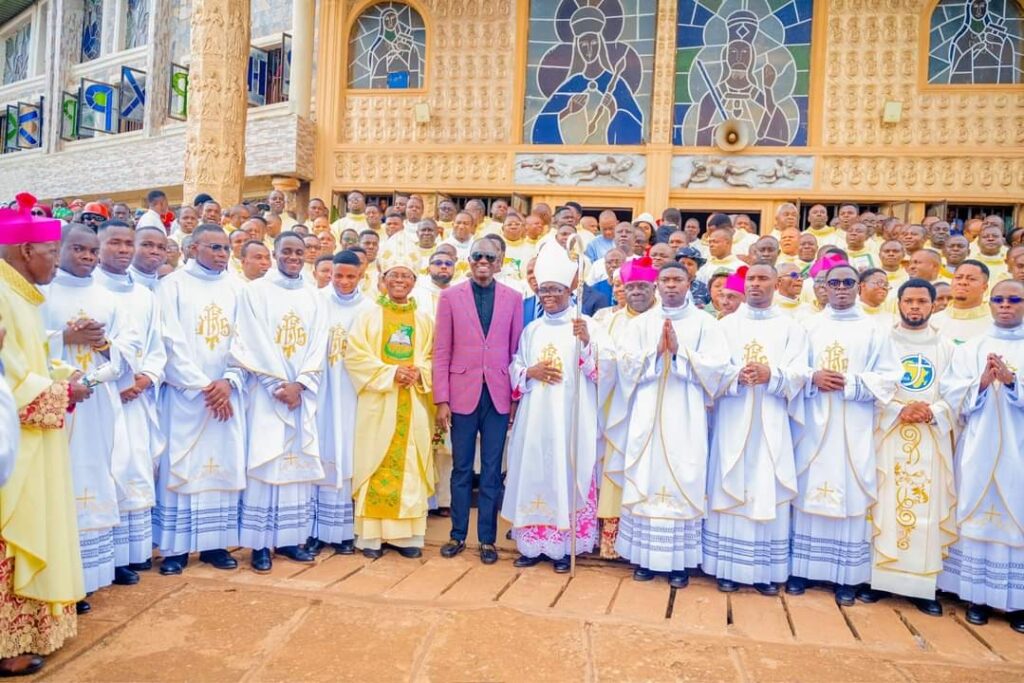 Governor Nwifuru Gifts 14 SUVs To Newly Ordained Catholic Priests (Photos)