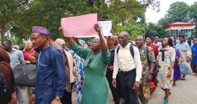 SSANU, NASU Members Protest Nationwide Over Withheld Salaries (Photos)