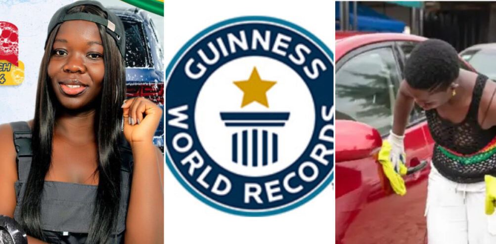 Ghanaian Lady Breaks Guinness World Record For Most Cars Washed In Eight Hours