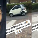 UK-based Nigerian Lady Excited As She Buys Her First Car in UK (Video)