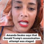 Trump’s Assassination Attempt Was Staged – Actress, Amanda Seales Alleges (Video)