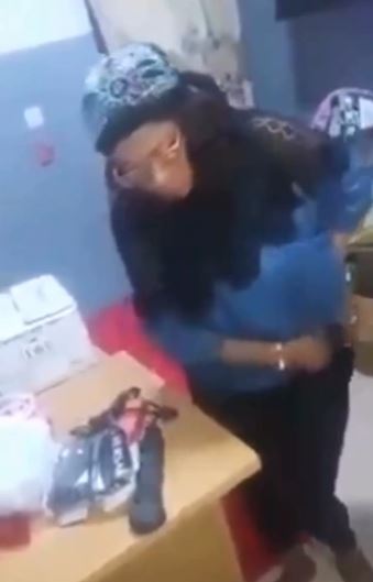 Lady Disgraced After She Was Caught Stealing From a Supermarket (Video)