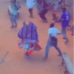 Moment Man Punched A Masquerade for Flogging Him (Video)