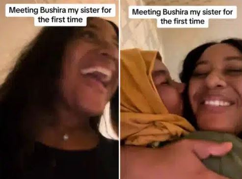 Lady Finally Meets Her Biological Sister For The First Time (Video)