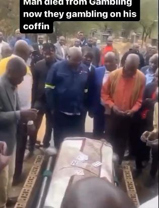 Gamblers Pay Last Respect By Gambling On Coffin Of Dead Colleague (Video)