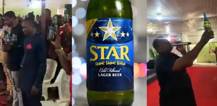 Mixed Reactions As Nigerian Pastor Tells Congregation To Bring Star Beer To Church For ‘Your Star Must Shine’ Prayer Session (Video)