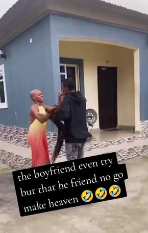 Man Enraged As Girlfriend Shaves Her Hair After Giving Her N15K To Plait (Video)