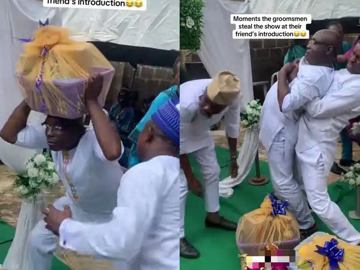 Man Goes Viral With Dramatic Gift Presentation At His Friend’s Introduction Ceremony (Video)