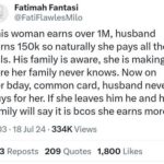 Wife Who Earns More And Foots The Bills Laments That Her Husband Failed To Buy Her Birthday Gift From His Meagre Salary