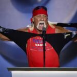 Wrestling Legend, Hulk Hogan Tears Off Shirt On Stage As He Declares Support For Trump (Video)