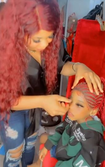 Outrage As Woman Fixes Nails, Eyelashes, Wig For Little Daughter (Video)