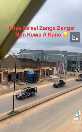 Security Operatives Reportedly Stage Show Of Force In Kano Ahead Of Scheduled Protest (Video)