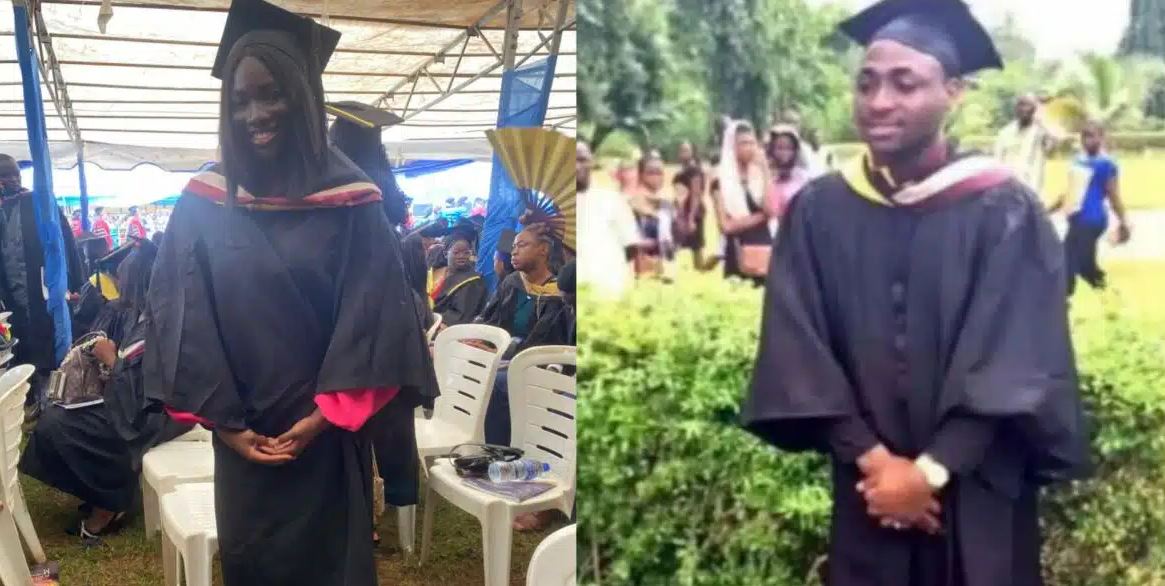 Davido Reacts As Female Fan Recreates His Graduation Photo