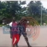 Police Arrest Man With Knife Trying to Attack Protesters in FCT, Abuja (Video)