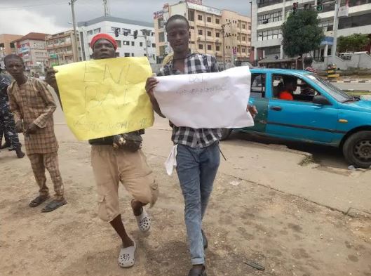 Protesters March To Presidential Villa