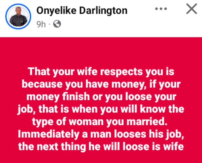 You Will Know The Type Of Woman You Married If You Lose Your Job