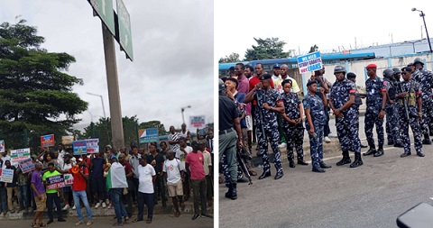 Protesters Continue Demonstration as They Gather at Ojota Freedom Park Amid Tight Security (Video)