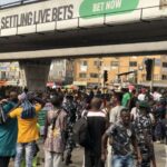 ‘We No Go Gree’ – Drama As Protesters Block Police Vehicles (Video)