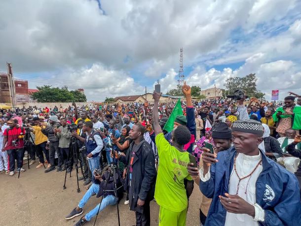 Mammoth Crowd As Prophet El-Buba Leads Live Sunday Service At Protest Ground In Jos (Photos)