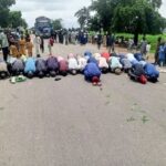 Katsina Residents Block Road, Hold Prayer Over Insecurity (Photos)