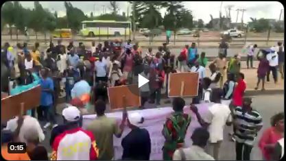 Protesters Gathering at Gani Fawehinmi’s Park in Ojota, Lagos (Video)