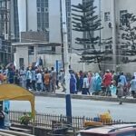 Large Crowd of Protesters Sing Anti-Tinubu Songs In Kaduna (Photo)