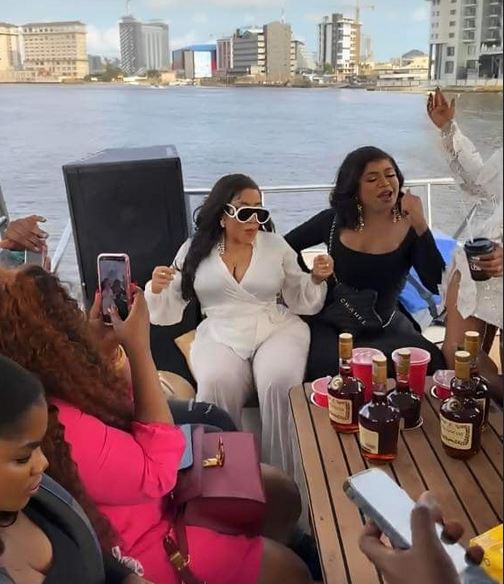 Bobrisky Celebrates Release From Prison With Boat Cruise Party (Videos)